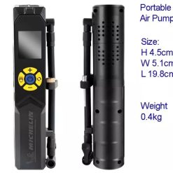 Máy Bơm Lốp Mini Cao Cấp MICHELIN 3321 Tự Động Ngắt, Dùng Pin Bơm Xe Đạp, Xe Máy, Ô Tô