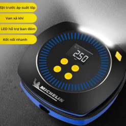 Máy Bơm Lốp Mini Michelin M2201 – 12V Tự Động Ngắt, Đèn LED Chiếu Sáng, Hơi Mạnh