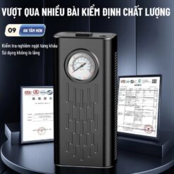 Máy Bơm Lốp Ô Tô 12V Mini Kỹ Thuật Số cho Xe Máy, Xe Đạp, Ô tô – Bơm Nhanh, Chính Xác Cao