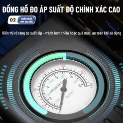 Máy Bơm Lốp Ô Tô 12V Mini Kỹ Thuật Số cho Xe Máy, Xe Đạp, Ô tô – Bơm Nhanh, Chính Xác Cao