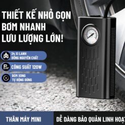 Máy Bơm Lốp Ô Tô 12V Mini Kỹ Thuật Số cho Xe Máy, Xe Đạp, Ô tô – Bơm Nhanh, Chính Xác Cao