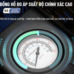 Máy Bơm Lốp Ô Tô Mini 12V Điện Tử Hiển Thị Kỹ Thuật Số – Bơm Nhanh, Chính Xác Cao