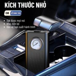 Máy Bơm Lốp Ô Tô Mini 12V Điện Tử Hiển Thị Kỹ Thuật Số – Bơm Nhanh, Chính Xác Cao