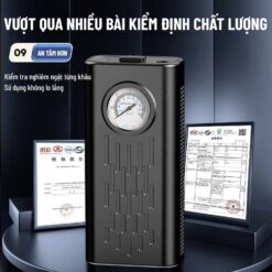 Máy Bơm Lốp Ô Tô Mini 12V Điện Tử Hiển Thị Kỹ Thuật Số – Bơm Nhanh, Chính Xác Cao