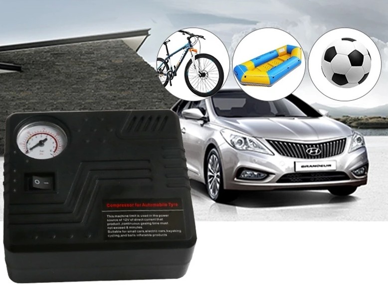 Máy Bơm Lốp Ô Tô Mini 12V Siêu Mạnh Nội Địa Nhật Bản, Bơm Xe Máy, Xe Đạp, Ô Tô 4–16 Chỗ