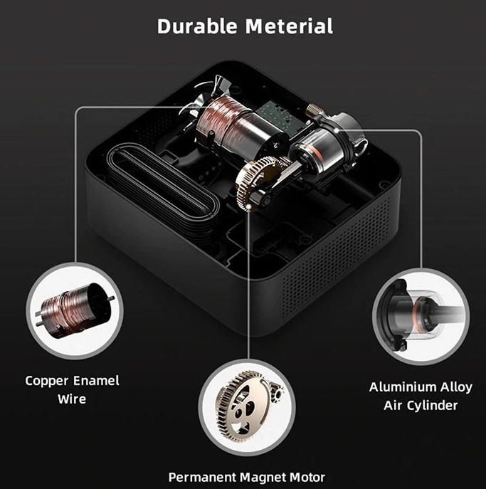 Máy Bơm Lốp Ô Tô Mini Tự Động 70mai Midrive TP03 Bơm Nhanh, Ổn Định, Nhỏ Gọn – Bảo Hành 6 Tháng