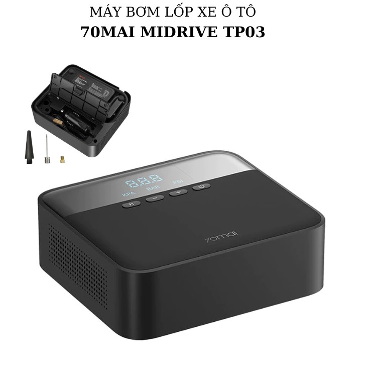 Máy Bơm Lốp Ô Tô Mini Tự Động 70mai Midrive TP03 Bơm Nhanh, Ổn Định, Nhỏ Gọn – Bảo Hành 6 Tháng