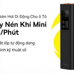 Máy Bơm Lốp Ô Tô Tự Động Baseus, Máy Nén Khí Mini Di Động Dùng Cho Xe Hơi, Xe Máy, Xe Đạp