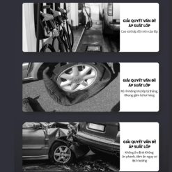 Máy Bơm Lốp Ô Tô Tự Động Deli 80W – Bơm Xe Máy, Xe Đạp, Bóng Nhanh