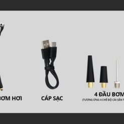 Máy Bơm Lốp Ô Tô Tự Động Deli 80W – Bơm Xe Máy, Xe Đạp, Bóng Nhanh