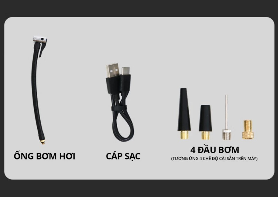 Máy Bơm Lốp Ô Tô Tự Động Deli 80W – Bơm Xe Máy, Xe Đạp, Bóng Nhanh