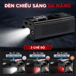 Máy Bơm Lốp Xe Máy & Ô Tô Medicar – Pin 6.000mAh, Mini Cầm Tay, Tự Ngắt Theo Cảm Biến Áp Suất