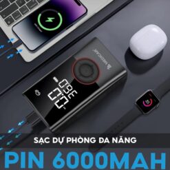 Máy Bơm Lốp Xe Máy & Ô Tô Medicar – Pin 6.000mAh, Mini Cầm Tay, Tự Ngắt Theo Cảm Biến Áp Suất