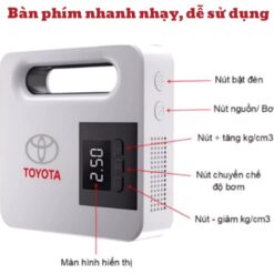 Máy Bơm Lốp Xe Ô Tô Điện Tử TOYOTA – Bơm Thông Minh, Tự Ngắt, Màn Hình LCD Cao Cấp