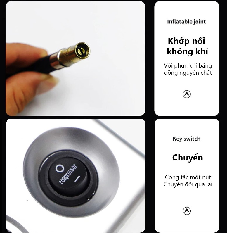 Máy Bơm Lốp Xe Ô Tô Điện Tử TOYOTA Cao Cấp, Tự Ngắt Thông Minh, Màn Hình LCD, Bơm Nhanh 300 PSI