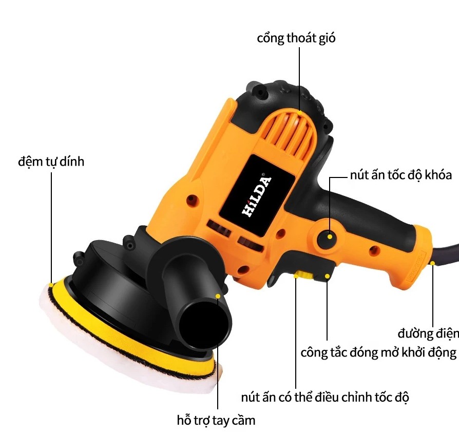 Máy Đánh Bóng Xe Ô Tô Bằng Điện – Máy Đánh Bóng Cầm Tay Tự Chăm Sóc Xe SJ0098