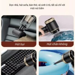 Máy Hút Bụi Xe Ô Tô Dodoto – Hút Bụi Cầm Tay Không Dây Công Suất Lớn 25.000 Pa