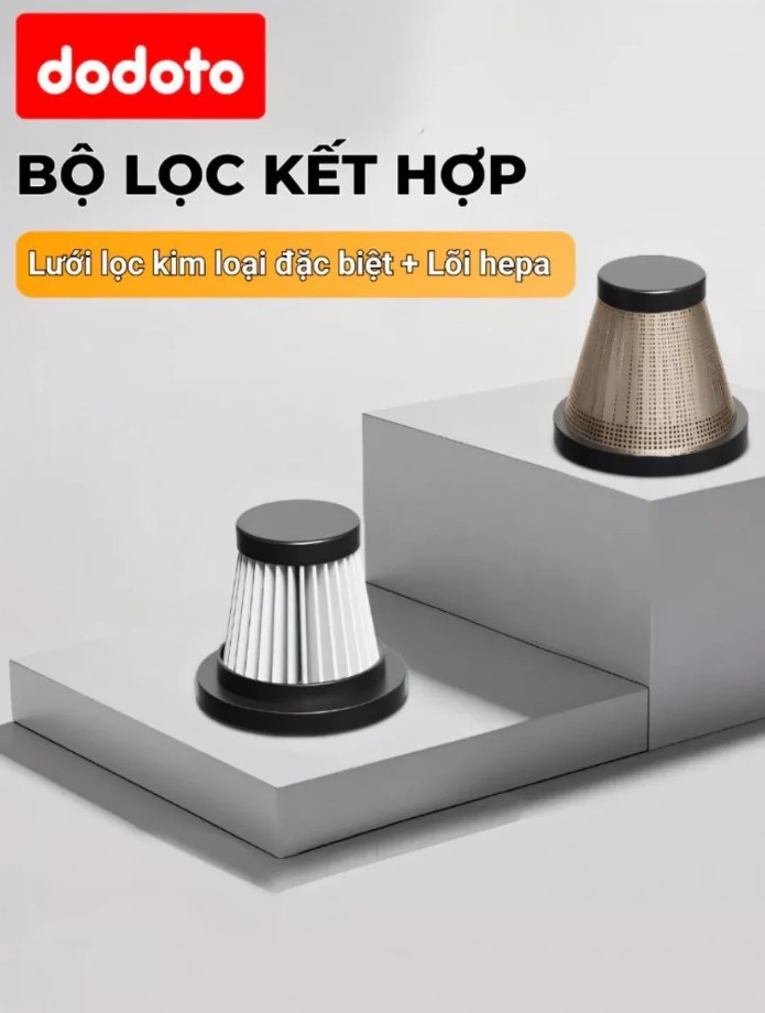Máy Hút Bụi Xe Ô Tô Dodoto – Hút Bụi Cầm Tay Không Dây Công Suất Lớn 25.000 Pa