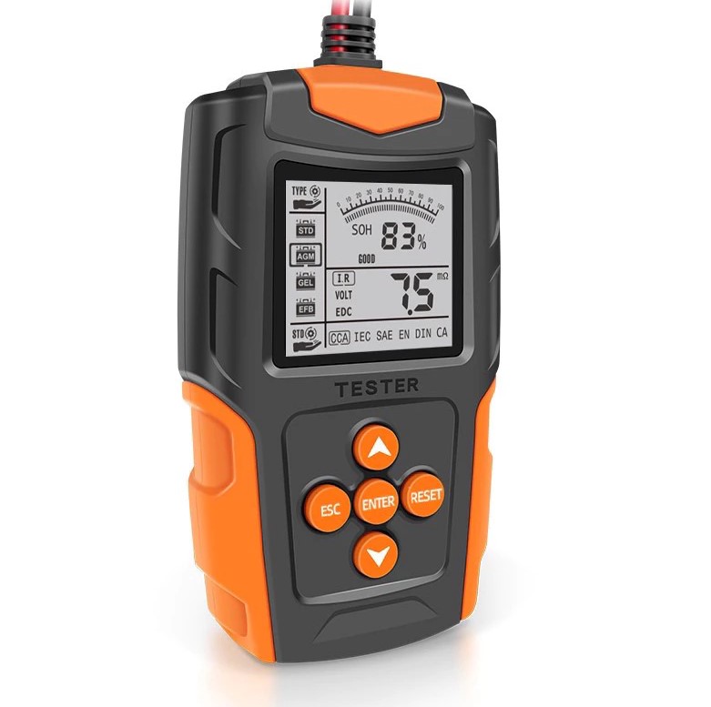 Máy Kiểm Tra Ắc Quy Ô Tô, Xe Máy FBT200 (12V–24V / 3Ah–200Ah) – Kiểm Tra CCA, Đo Nội Trở, Phân Tích Tình Trạng Pin