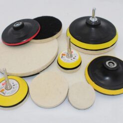 Miếng Pad Nỉ Đánh Bóng Kính & Inox Tự Dính – Size 4, 5, 7 Inch (Đen-Trắng hoặc Trắng-Trắng)