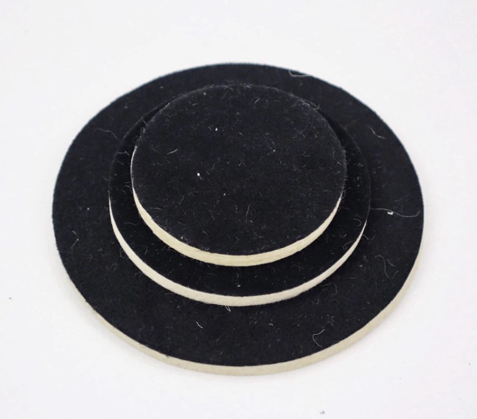 Miếng Pad Nỉ Đánh Bóng Kính & Inox Tự Dính – Size 4, 5, 7 Inch (Đen-Trắng hoặc Trắng-Trắng)