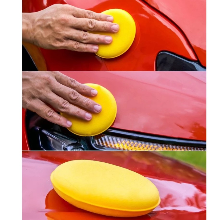 Mút Xốp, Bọt Biển Đánh Bóng Sơn Xe Ô Tô, Xe Máy Cao Cấp Hình Tròn, Đường Kính 10cm