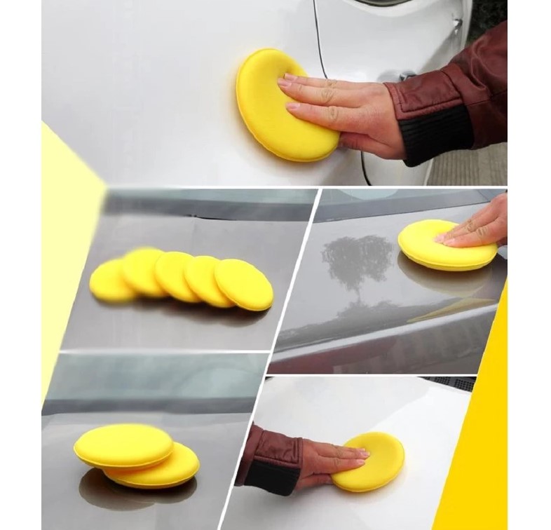 Mút Xốp, Bọt Biển Đánh Bóng Sơn Xe Ô Tô, Xe Máy Cao Cấp Hình Tròn, Đường Kính 10cm