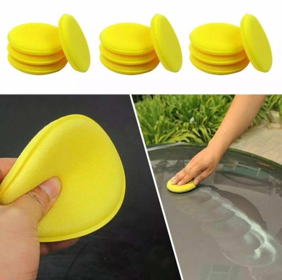 Mút Xốp, Bọt Biển Đánh Bóng Sơn Xe Ô Tô, Xe Máy Cao Cấp Hình Tròn, Đường Kính 10cm