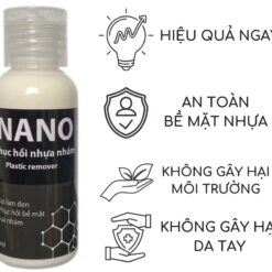 Nano phục hồi nhựa nhám 50ml chai lớn, dung dịch làm mới và dưỡng nhựa đen ô tô, xe máy cũ