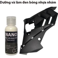 Nano phục hồi nhựa nhám 50ml chai lớn, dung dịch làm mới và dưỡng nhựa đen ô tô, xe máy cũ