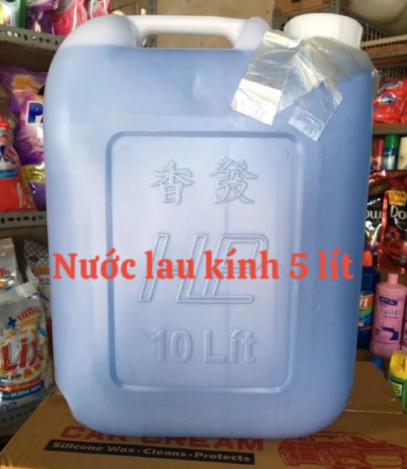 Nước Lau Kính Giá Rẻ Can 5 Lít – Làm Sạch Nhanh, Bóng Trong, Dùng Đa Năng