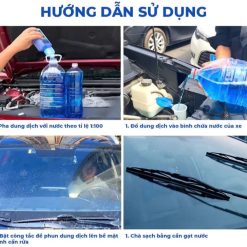 Nước Pha Rửa Kính Ô Tô Đậm Đặc BUG WASH – Chai 1 Lít (Tỷ Lệ 1:100 – Pha Được 100 Lít Nước Rửa Kính)