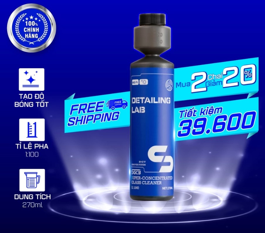Nước Rửa Kính Chắn Gió Ô Tô SGCB 270ML – Làm Sạch, Tạo Bóng, Bảo Vệ Kính