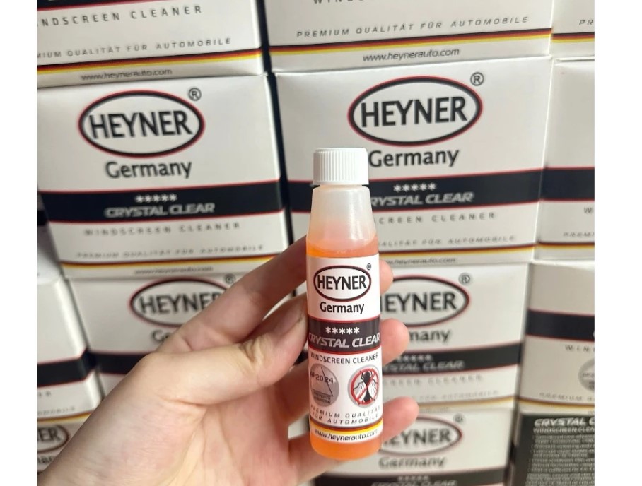 Nước Rửa Kính Đậm Đặc Crystal Clear Heyner Đức, Làm Sạch Sâu, Ngăn Mờ, Cho Tầm Nhìn Trong Suốt