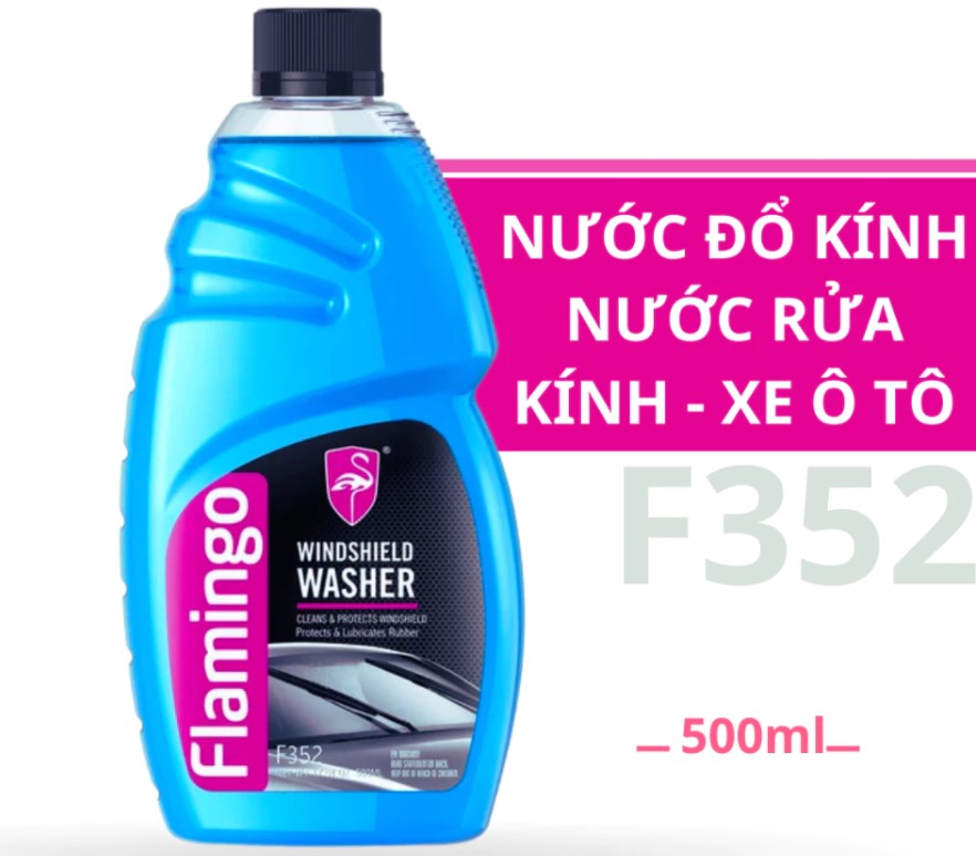Nước Rửa Kính Nước Đổ Kính Xe Ô Tô Flamingo Tăng Tuổi Thọ Của Kính Gạt Mưa Xe
