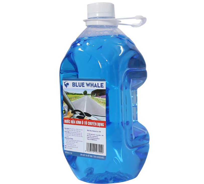 Nước Rửa Kính Ô Tô BlueWhale Đổ Trực Tiếp, Làm Sạch Sâu, Hiệu Ứng Lá Sen Chống Bám Nước