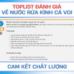 Nước Rửa Kính Ô Tô BlueWhale Đổ Trực Tiếp – Làm Sạch Tức Thì, Tạo Hiệu Ứng Lá Sen Chống Bám Nước