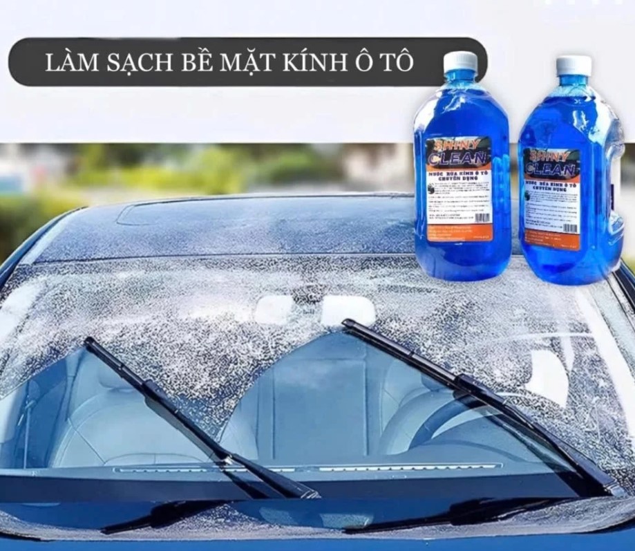 Nước Rửa Kính Ô Tô Chuyên Dụng SHINY CLEAN Đổ Trực Tiếp, Không Cần Pha, Làm Sạch Bảo Vệ Kính