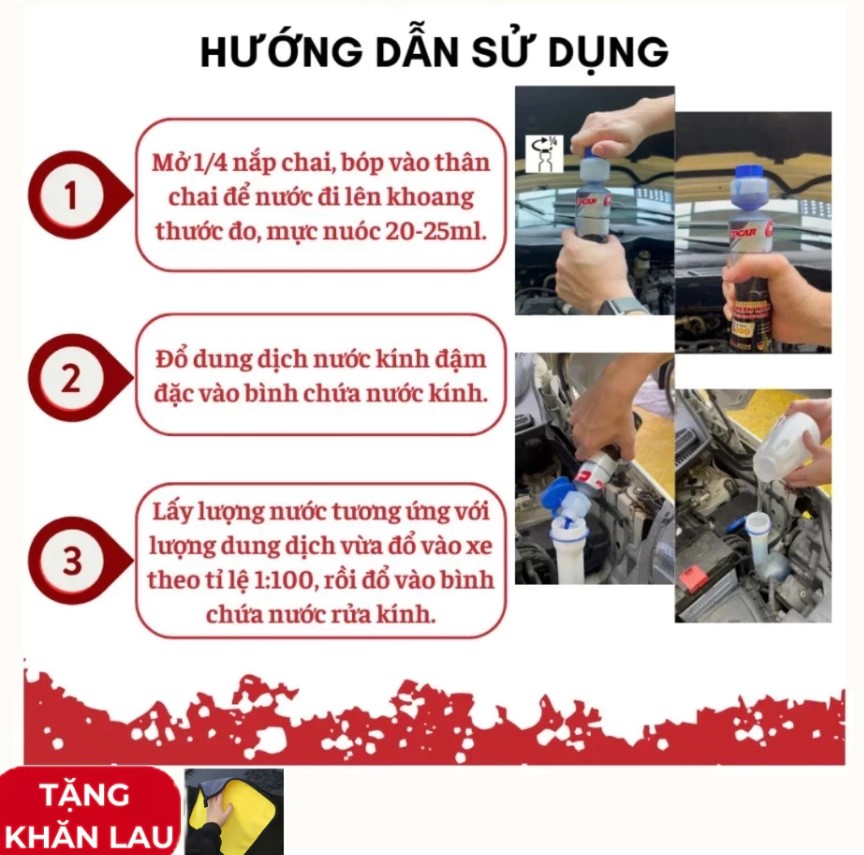 Nước Rửa Kính Ô Tô Đậm Đặc FOCAR, Chống Mờ, Chống Bám Nước, Bảo Vệ Kính Lái Xe