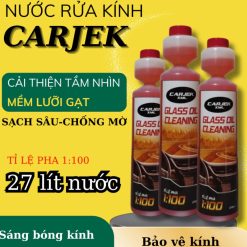 Nước Rửa Kính Ô Tô Đậm Đặc Tỉ Lệ 1:100 Chai 270ml Pha Được 27 Lít Nước, Không Hại Cao Su, Kính Trong