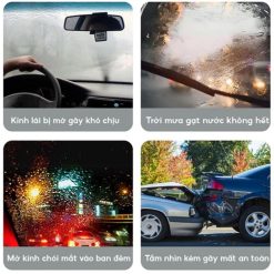 Nước Rửa Kính Ô Tô Đậm Đặc Tỉ Lệ 1:100 Chai 270ml Pha Được 27 Lít Nước, Không Hại Cao Su, Kính Trong