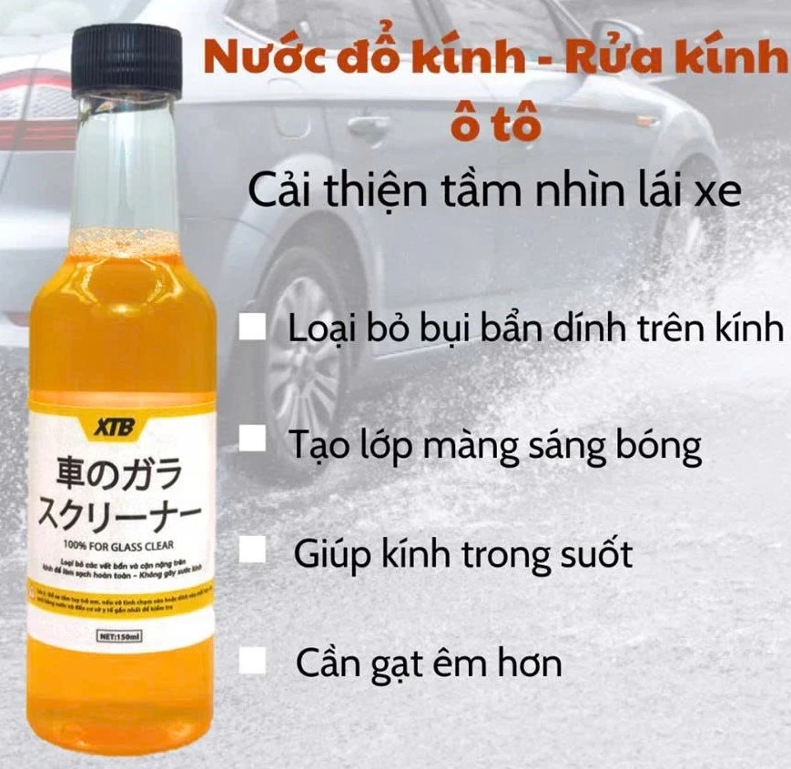 Nước Rửa Kính Ô Tô Đậm Đặc XTB 9118 150ml Tẩy Ố, Làm Sáng Bóng Kính Xe