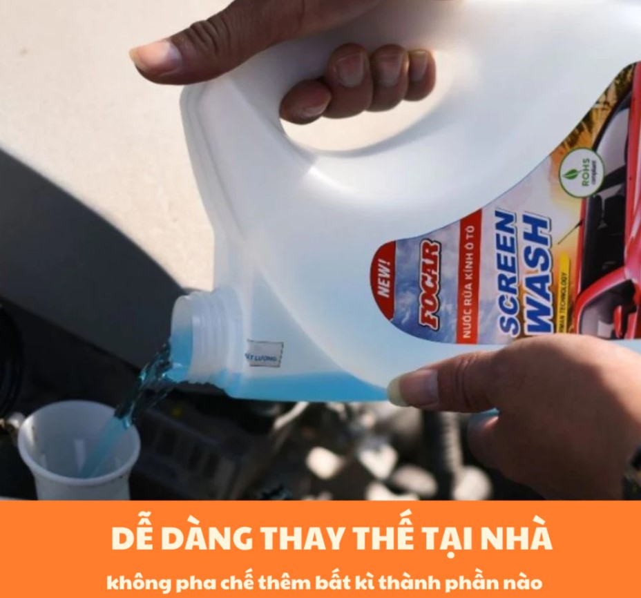 Nước Rửa Kính Ô Tô FOCAR – Làm Sạch Cực Sâu, Chống Mờ, Bảo Vệ Kính Xe Chuẩn ROHS