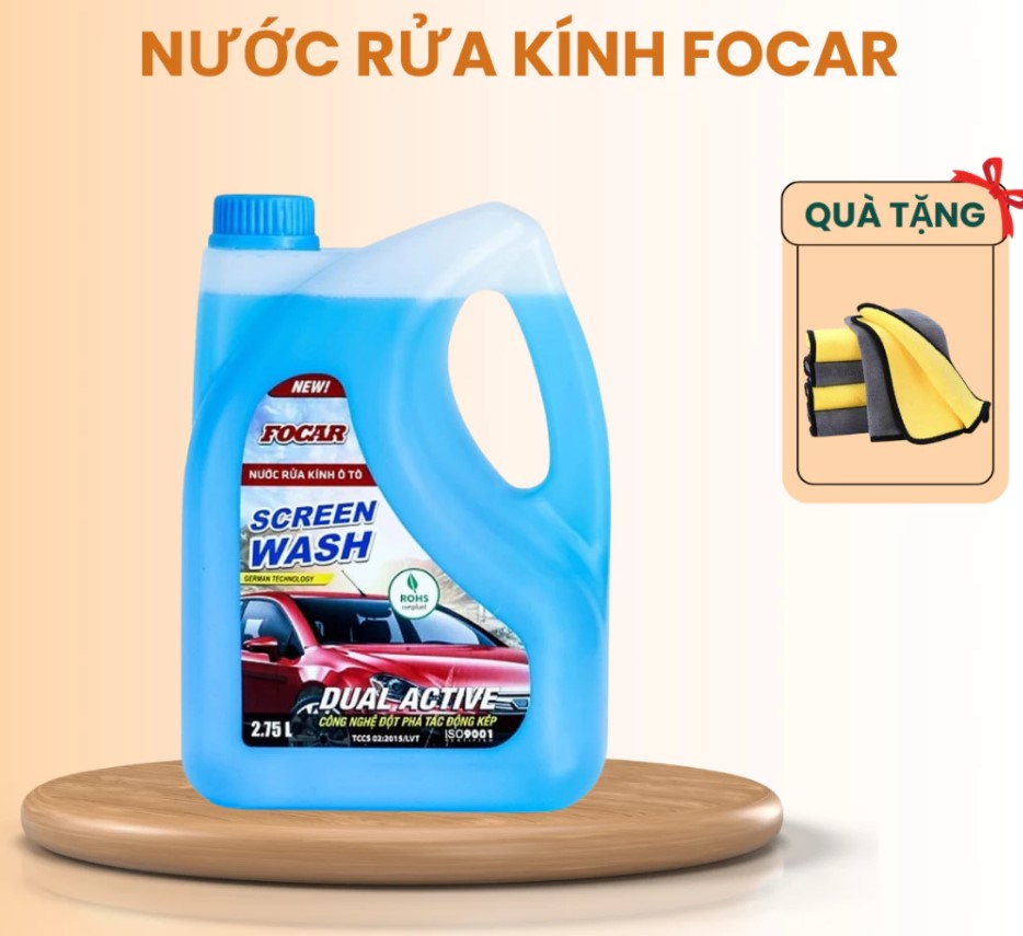 Nước Rửa Kính Ô Tô FOCAR – Làm Sạch Cực Sâu, Chống Mờ, Bảo Vệ Kính Xe Chuẩn ROHS