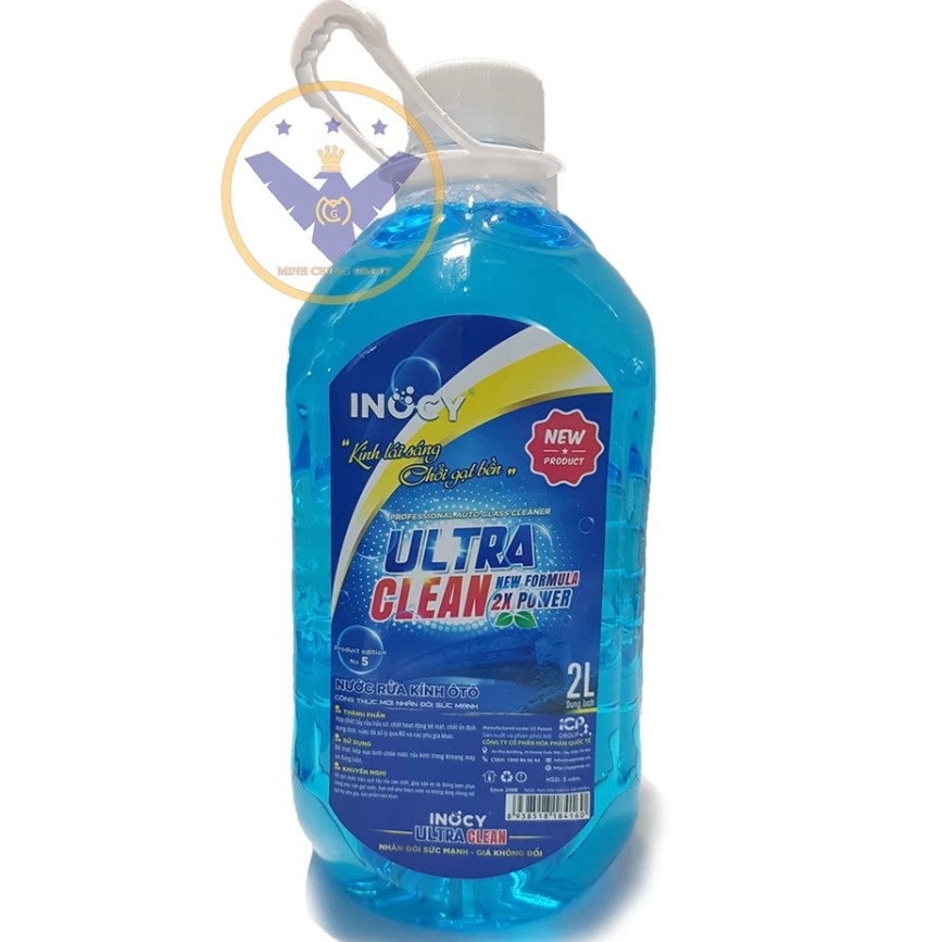 Nước Rửa Kính Ô Tô Siêu Sạch Đậm Đặc INOCY Bình 3 Lít – Làm Sạch Sâu, Bảo Vệ Kính Xe & Cần Gạt