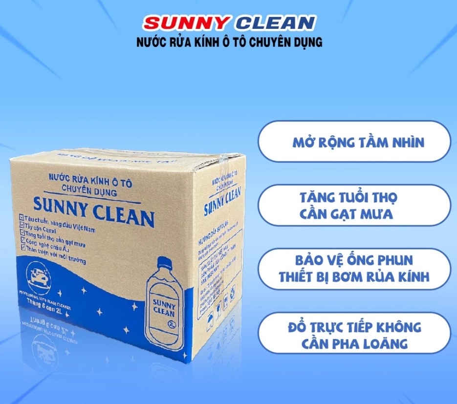 Nước Rửa Kính Ô Tô Sunny Clean Chính Hãng