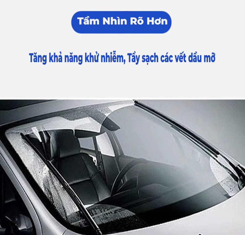 Nước Rửa Kính Ô Tô SUPER CLEAR – Sạch Bóng, Không Đóng Cặn, An Toàn Cho Mọi Dòng Xe Hơi