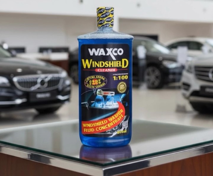 Nước Rửa Kính Ô Tô WAXCO Malaysia 500ml, Bóng Sáng, Chống Bám Bụi Kính Xe Hơi