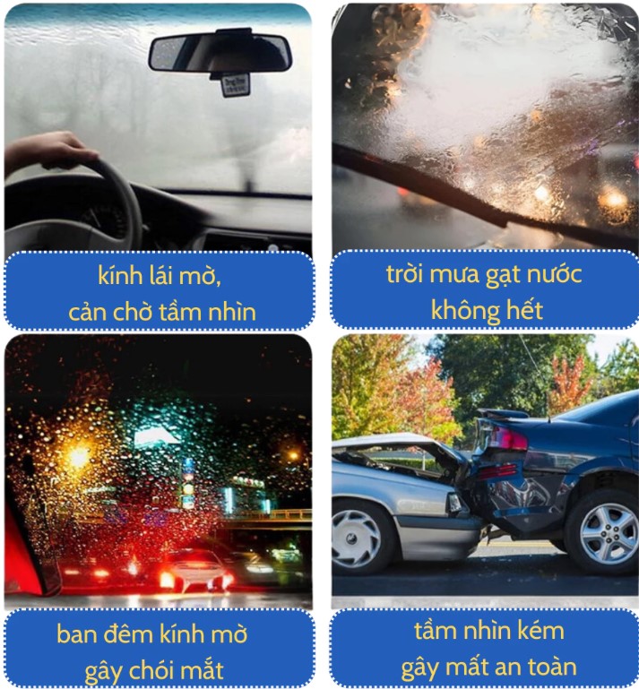 Nước Rửa Kính Ô Tô XCHAT FOCAR 270ml Siêu Đậm Đặc, Làm Sạch Sâu, Kính Xe Sáng Bóng