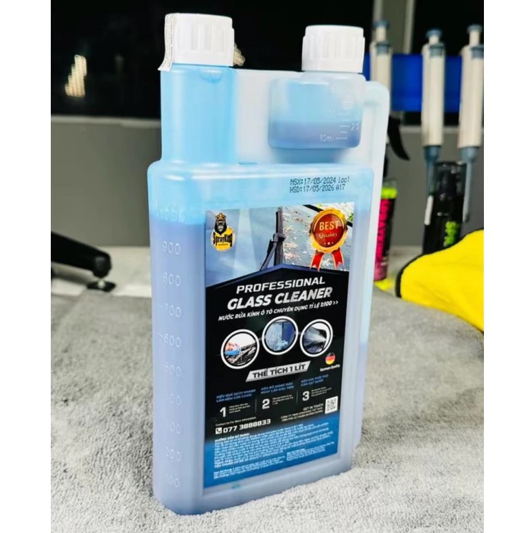 Nước Rửa Kính Xe Hơi Chuyên Dụng Sprayking 1 Lít – Làm Sạch, Bảo Vệ Cần Gạt, Kính Ô tô Trong Suốt